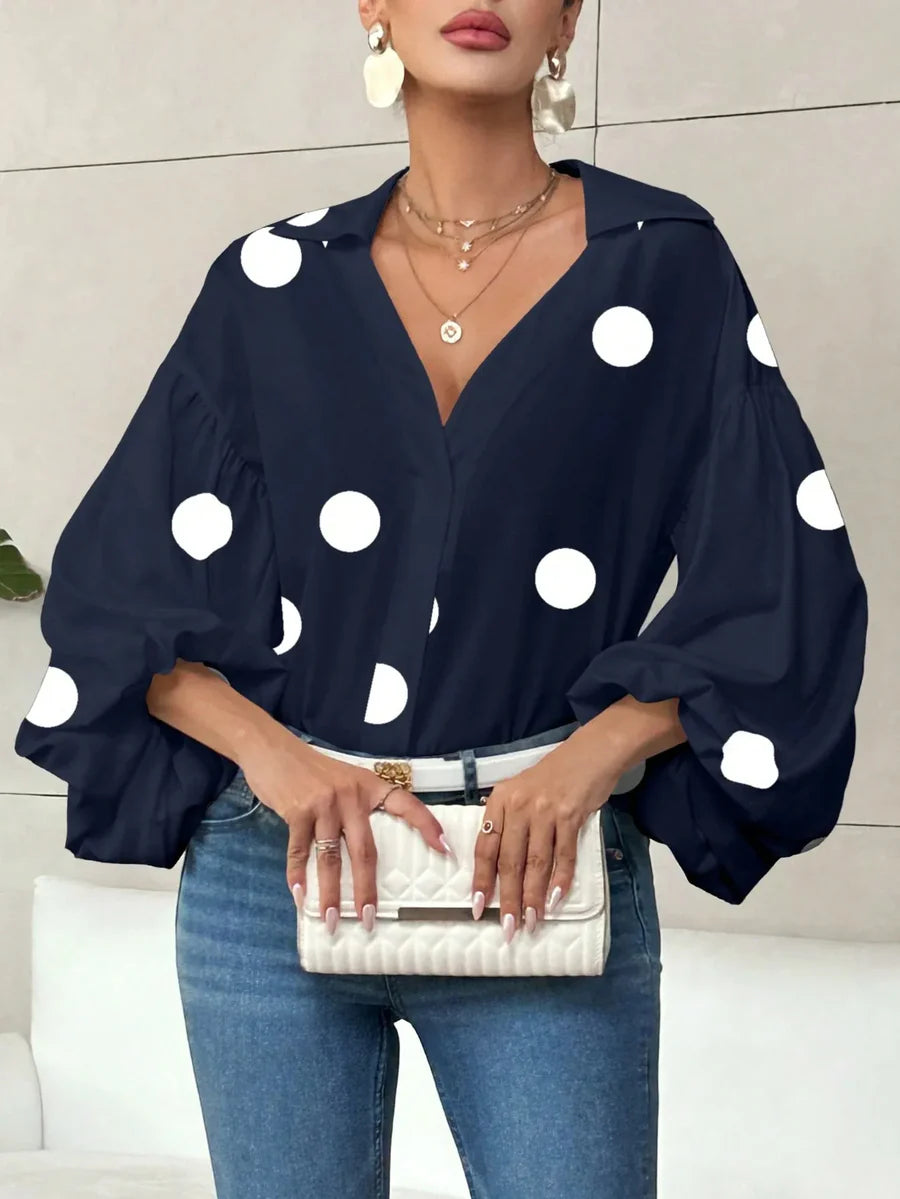 Boho a Pois — Stile Parigino Maniche a Sbuffo